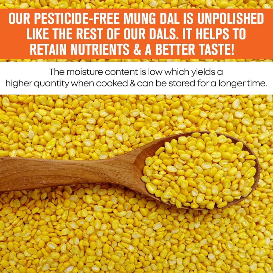 Safe Harvest Pesticide-Free Goodness Mung Dal | Natural & Delicious | No Artificial Flavors - 1Kg