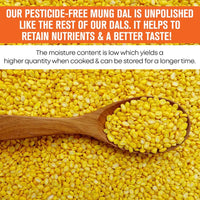 Safe Harvest Pesticide-Free Goodness Mung Dal | Natural & Delicious | No Artificial Flavors - 1Kg