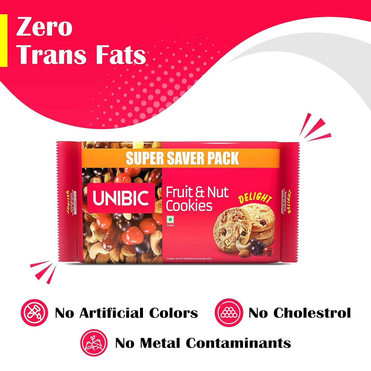 Unibic Fruit & Nut Cookies, 500g