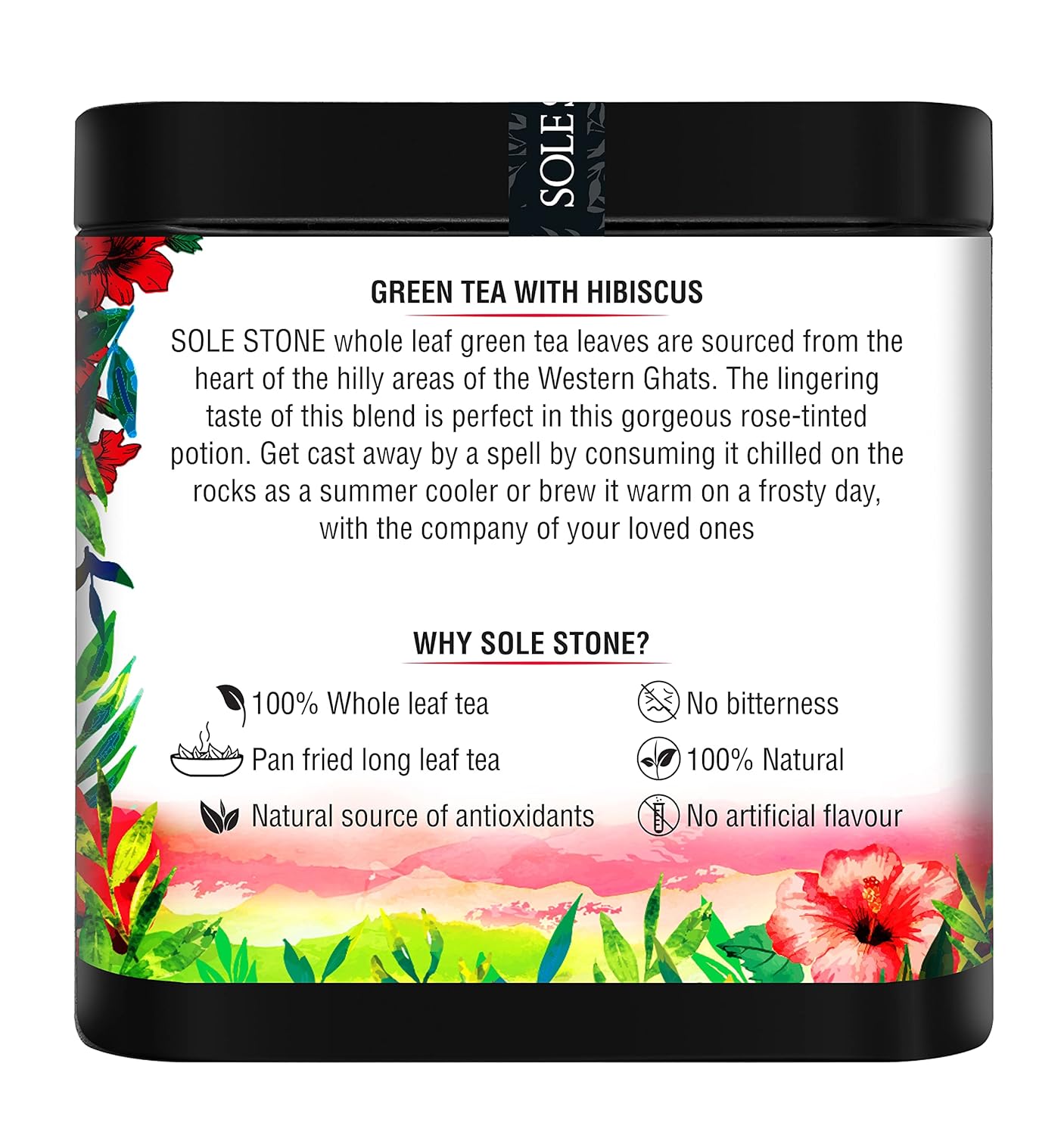 Sole Stone Wellness Collection Hibiscus Green Tea - 100 gms