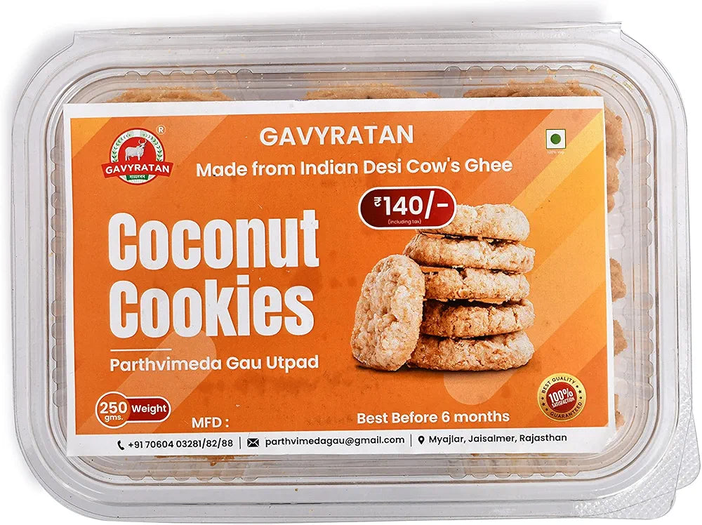 GAVYRATAN Coconut Cookies | Crunchy Cookies | Pack of 3 