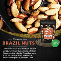 5:15 PM Jumbo Brazil Nuts 100gm | Handpicked & Exotic Brazil Nuts| Rich in Selenium and Magnesium| Raw Unsalted 100% Natural whole Brazil nuts -100g