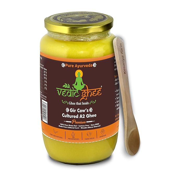 Vedic Ghee Premium A2 Gir Cow Cultured Desi Ghee - 1 Ltr