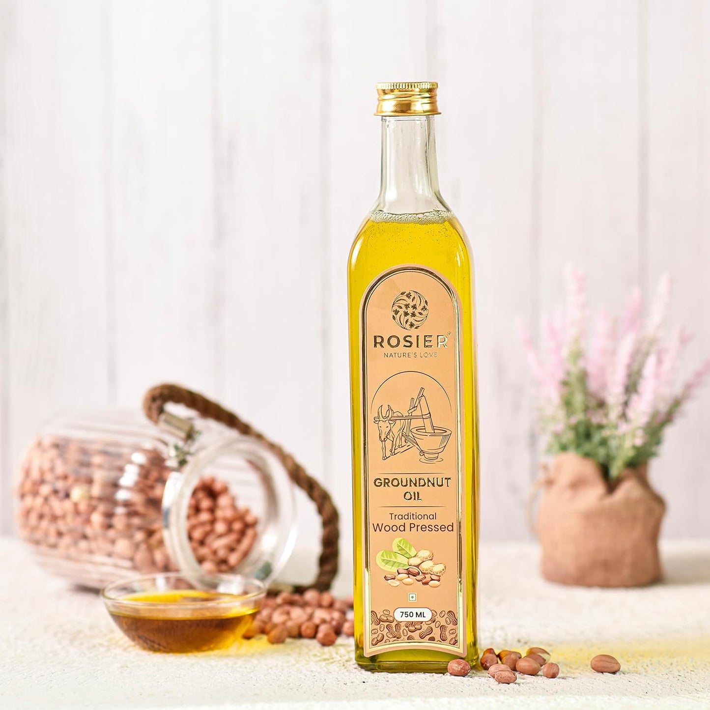 Rosier Cold Pressed Organic Groundnut Oil - 750 gms