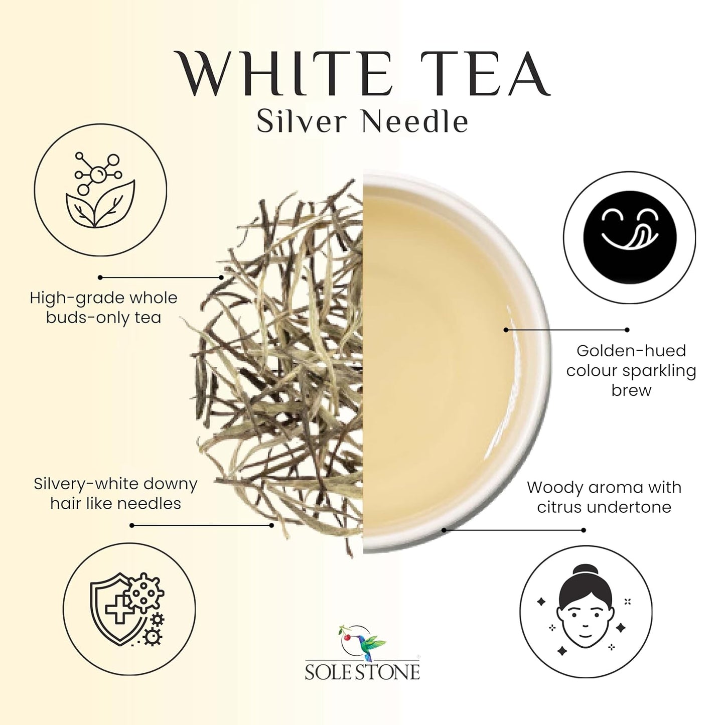 Sole Stone Silver Needle White Tea - 80 gms