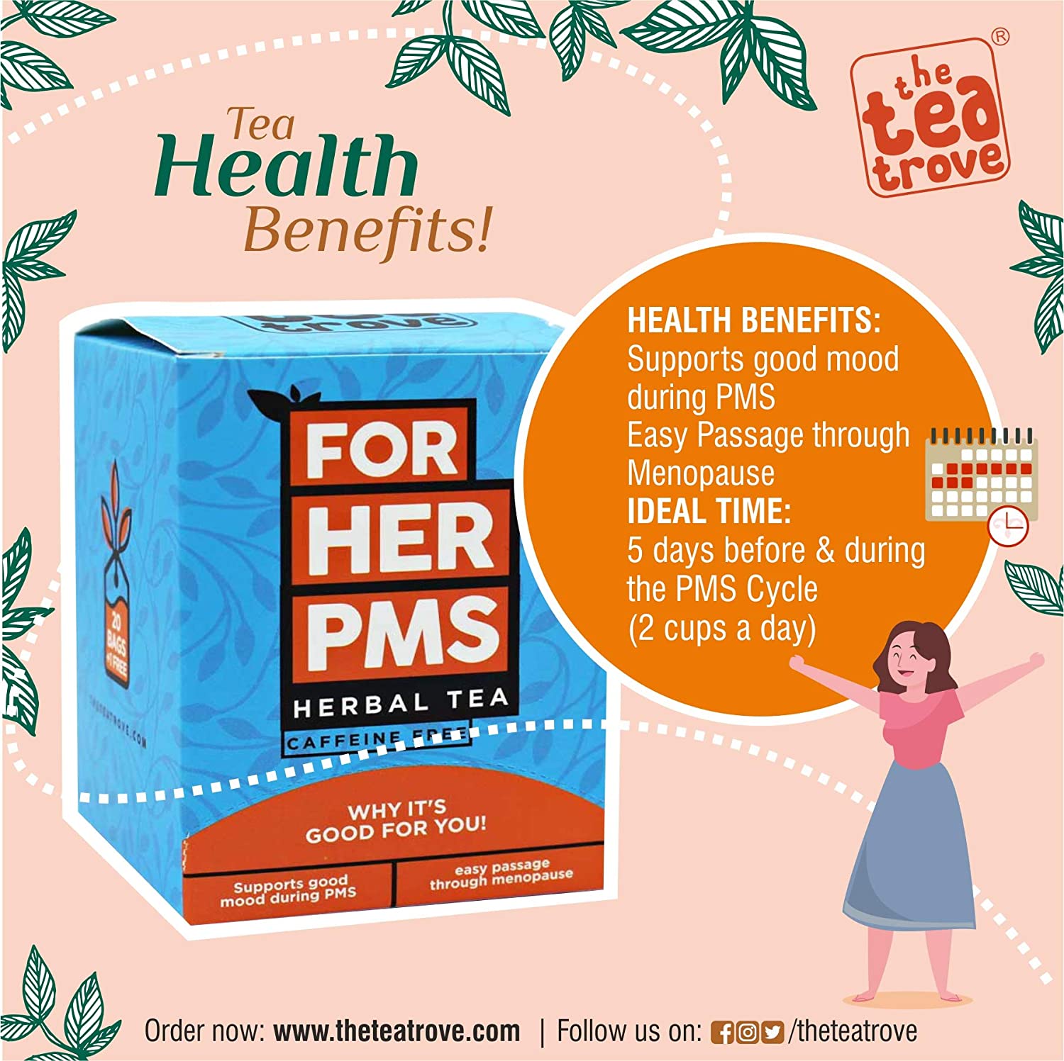 Organic For Her PMS Tea Bags (21 Pcs)