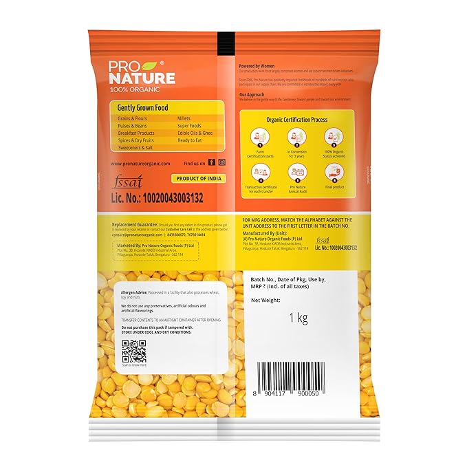 Pro Nature Organic Tur Dal - 1 kg