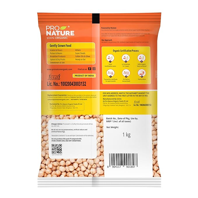 Pro Nature Organic Kabuli Channa - 1 kg