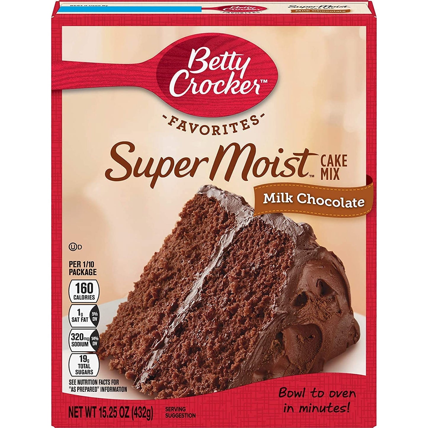 Betty Crocker Super Moist Milk Chocolate Cake Mix - 500 gms