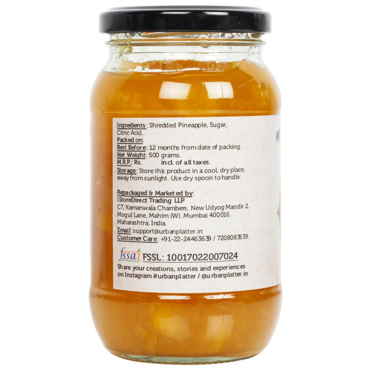 Urban Platter Parsi Pineapple Preserve - 500 gms