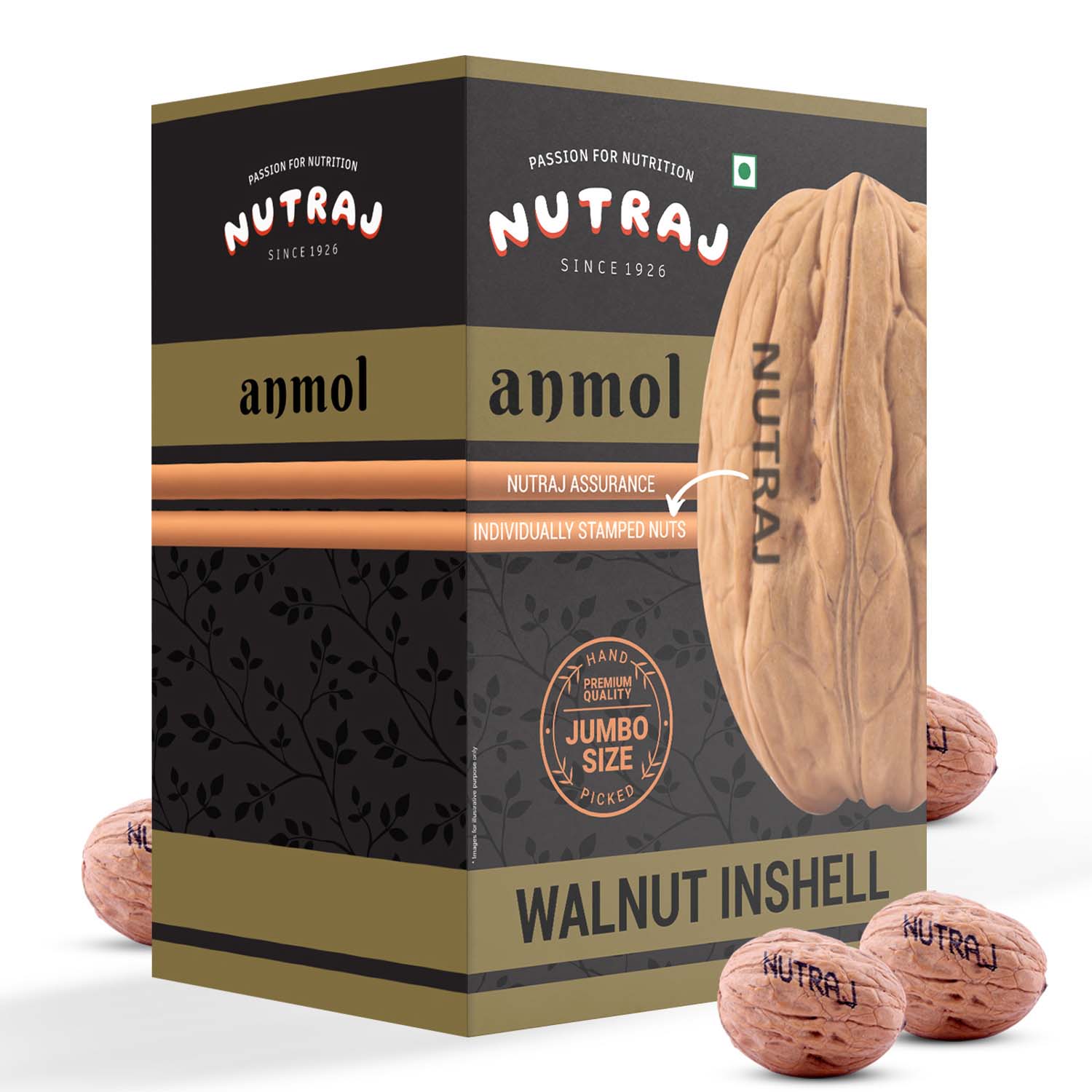 Nutraj Anmol Premium Walnut Inshell (Jumbo Size - Natural) 1kg