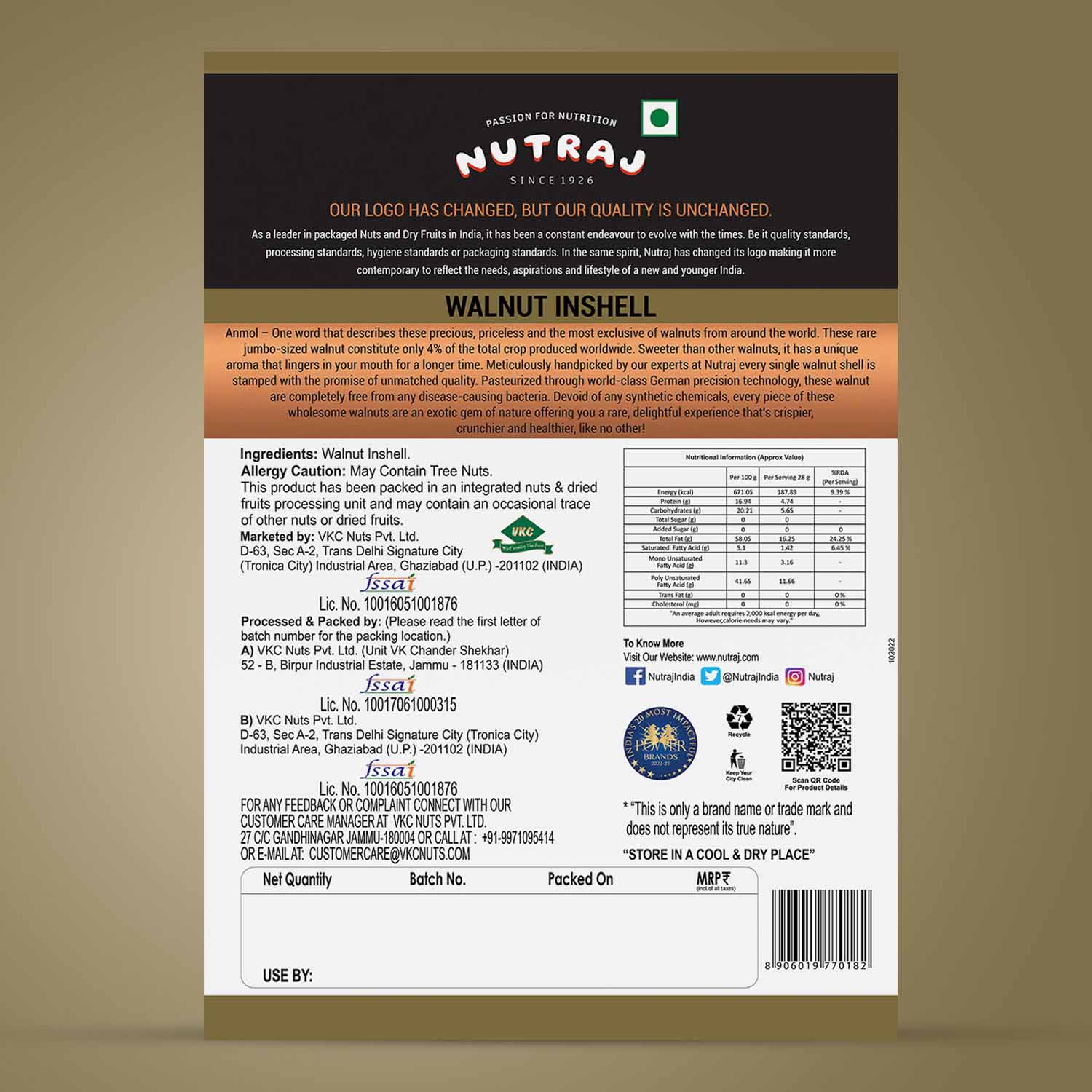 Ffe Premium Nutraj Anmol Premium Walnut Inshell - Jumbo Size - Natural - 1 kg ...