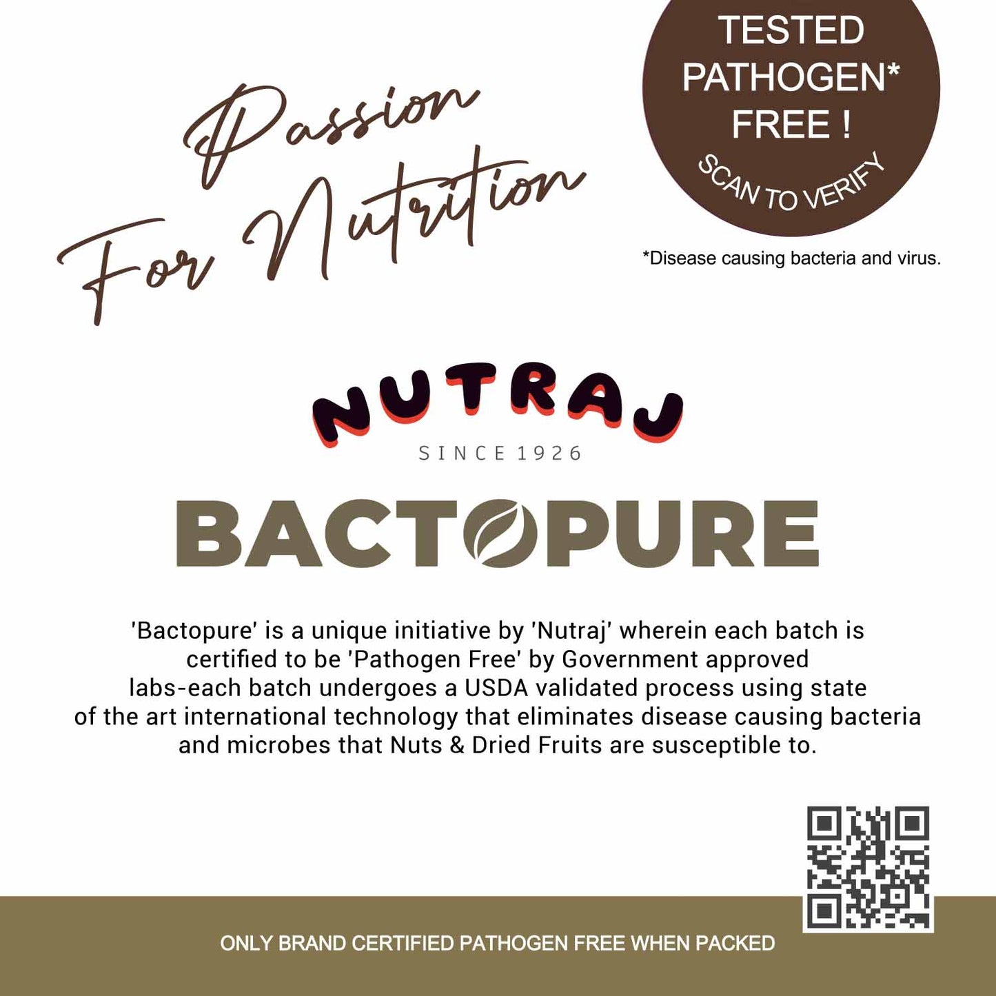 Nutraj Bactopure Cashew Nuts 250gm