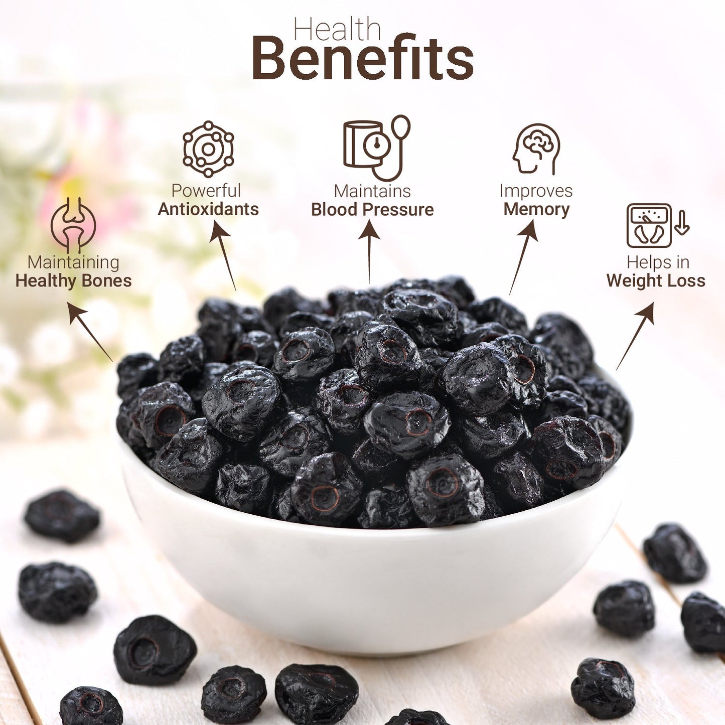 Nutraj Bactopure Dried Blueberries 150gm