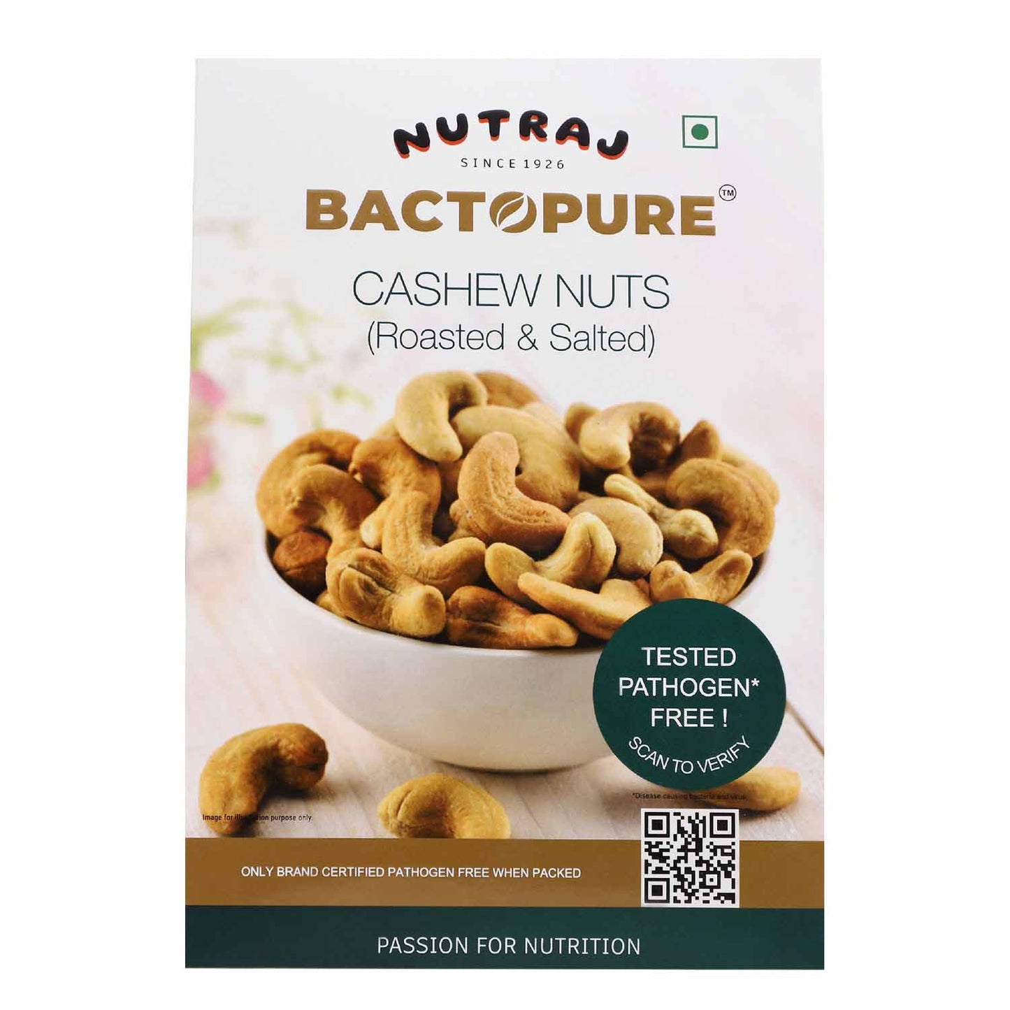 Nutraj Bactopure Roasted Salted Cashew 200gm