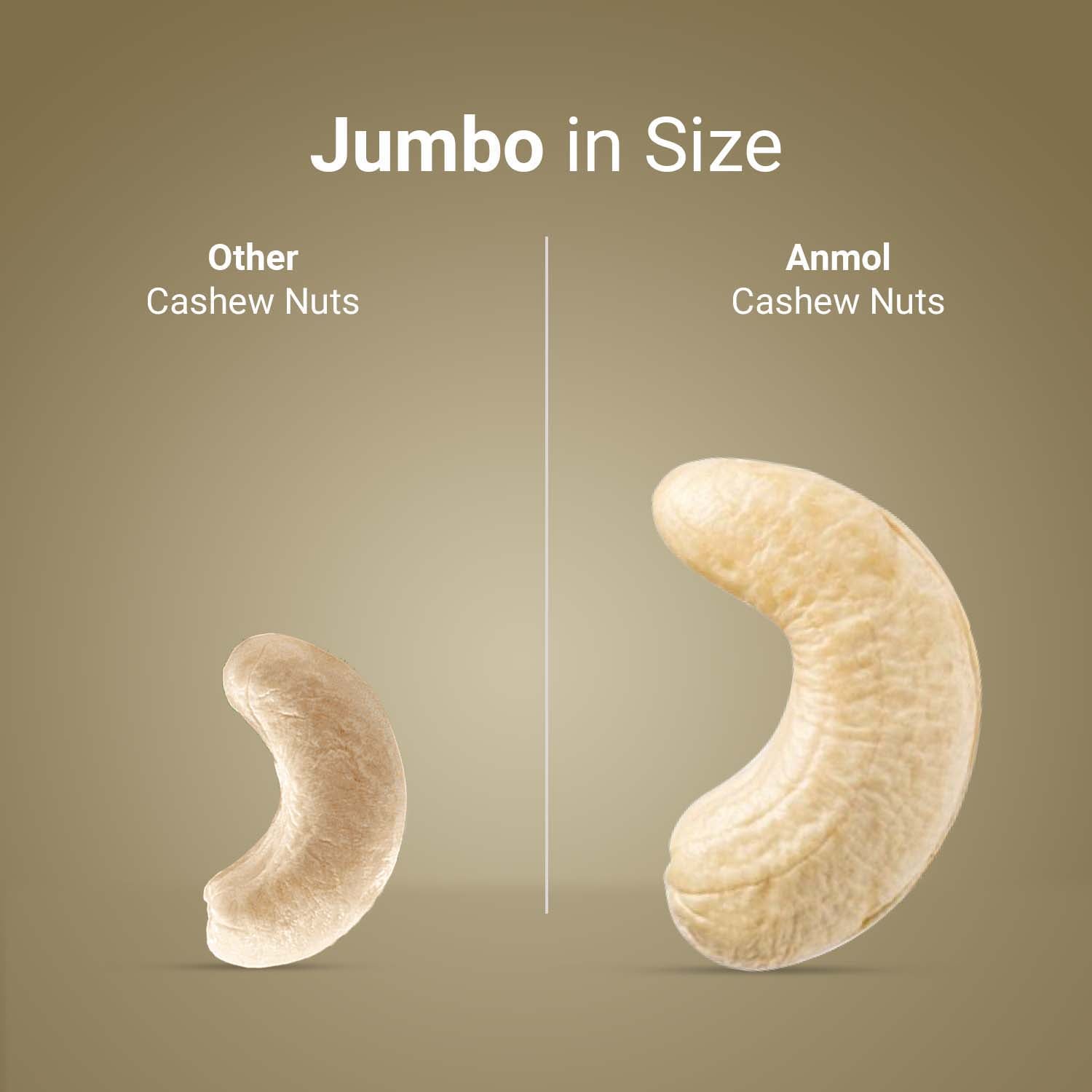 Nutraj Anmol Jumbo Size Cashew (W180) 500gm