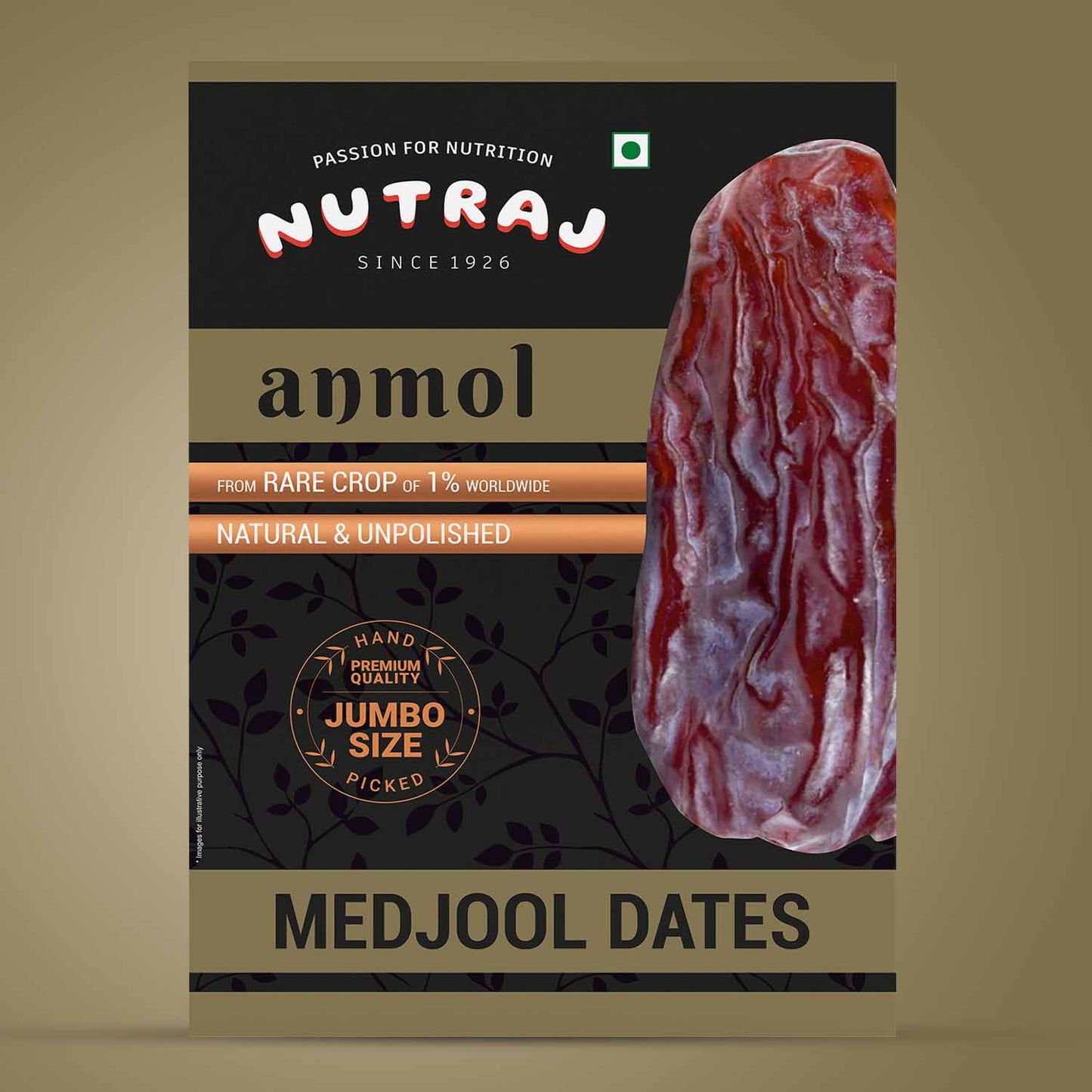 Nutraj Anmol Premium Medjool Dates (Jumbo Size - Rare Crop - Natural) 500gm