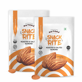 Nutraj Snackrite Roasted & Salted Almonds Badam 150gm