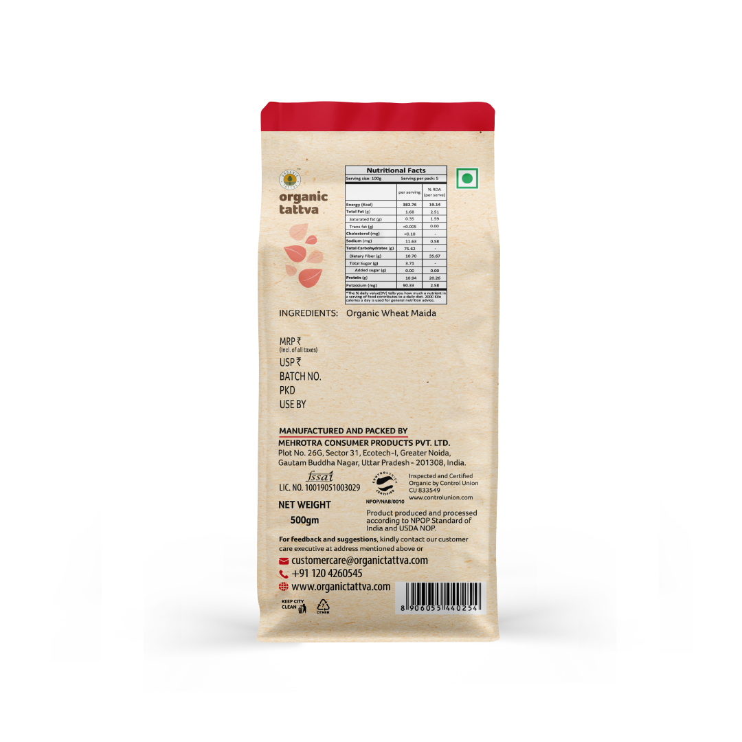 Organic Refined Wheat Flour (Wheat Maida)
