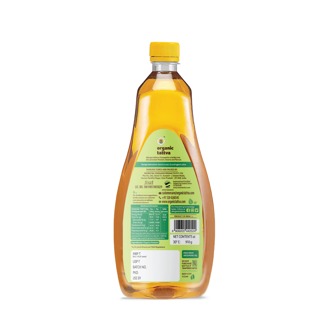 Organic Cold Pressed Mustard Oil