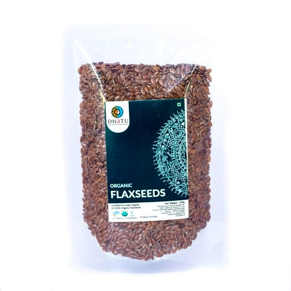 Dhatu Organic Flaxseeds - 100 gms