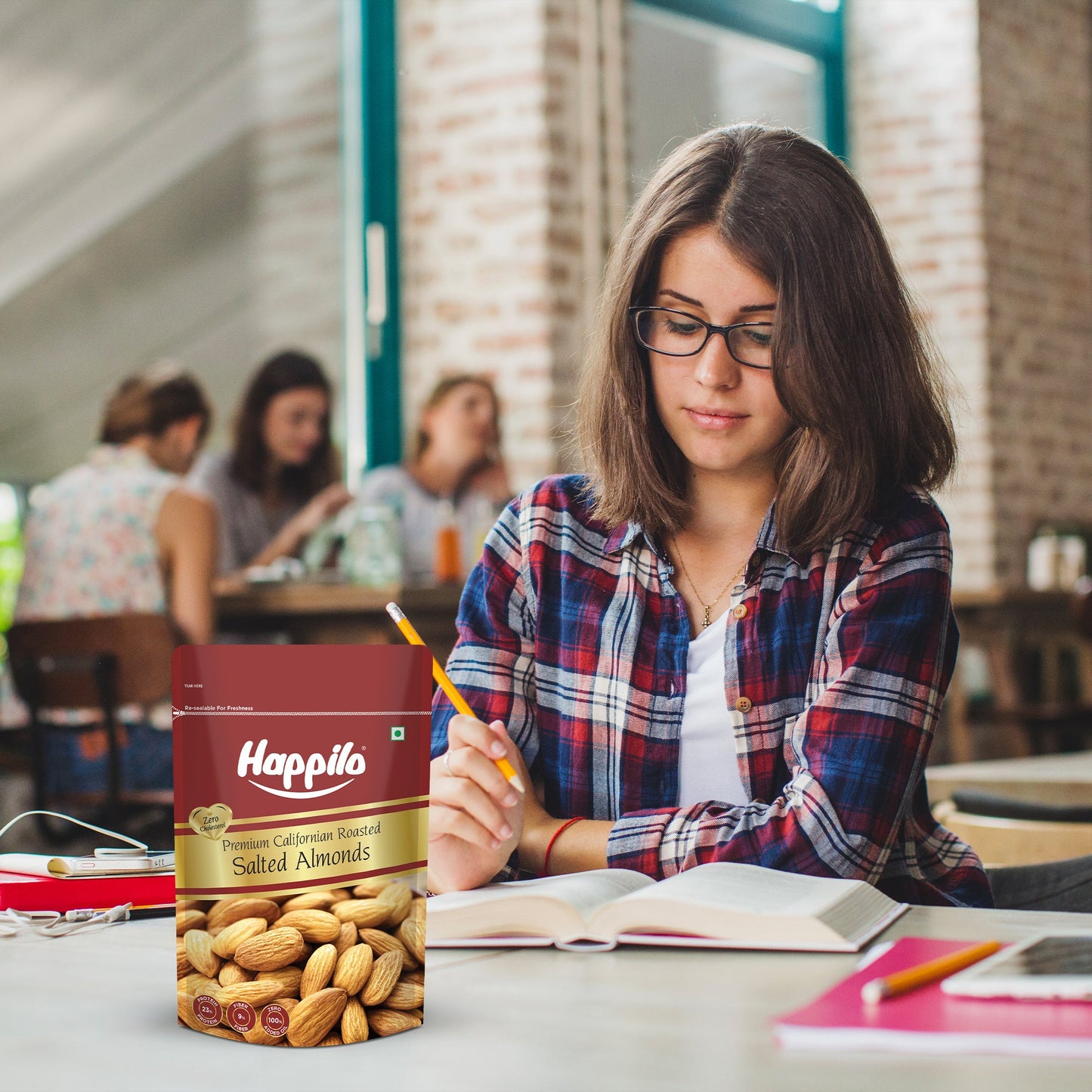 Happilo Roasted & Lightly Salted Premium Californian Almonds