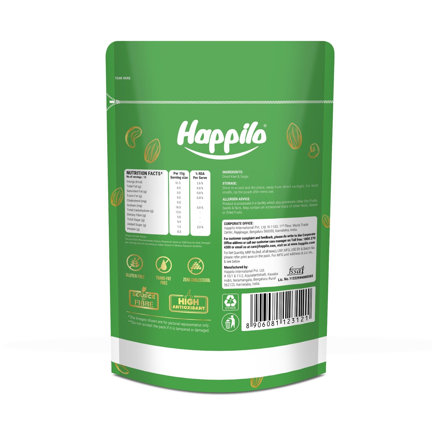 Happilo Premium International Dried Kiwi