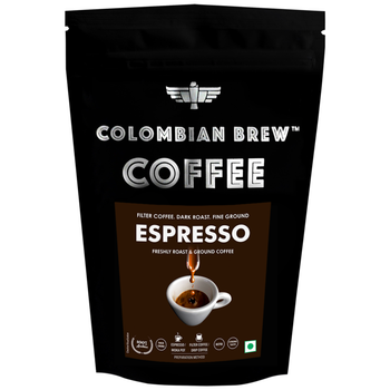 Colombian Brew Arabica Espresso Filter Coffee Powder, Roast & Ground Strong, 250g