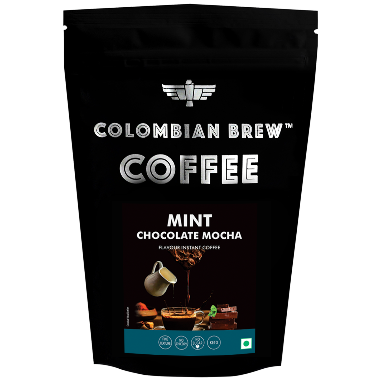 Colombian Brew Mint Chocolate Mocha, No Sugar Vegan, 1kg Hotel Pack