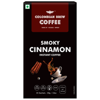 Colombian Brew Smoky Cinnamon Instant Coffee Powder, No Sugar Vegan, 50g