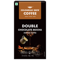 Colombian Brew Double Chocolate Mocha Instant Coffee, No Sugar Vegan, 50g