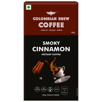 Colombian Brew Smoky Cinnamon Instant Coffee Powder, No Sugar Vegan, 100g