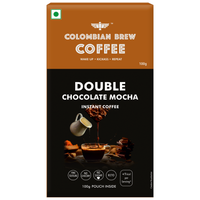 Colombian Brew Double Chocolate Mocha Instant Coffee Powder, No Sugar Vegan, 100g