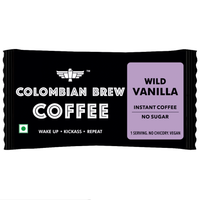 Colombian Brew Vanilla Instant Coffee Powder Sachets, Pack of 180