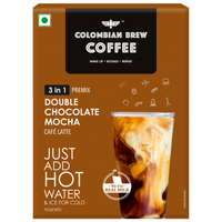 Colombian Brew Double Chocolate Mocha Café Latte, Instant Coffee Powder Premix (3 in 1), 10 Sachets Box 200g