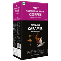 Colombian Brew Creamy Caramel Instant Coffee Powder, No Sugar Vegan, 100g