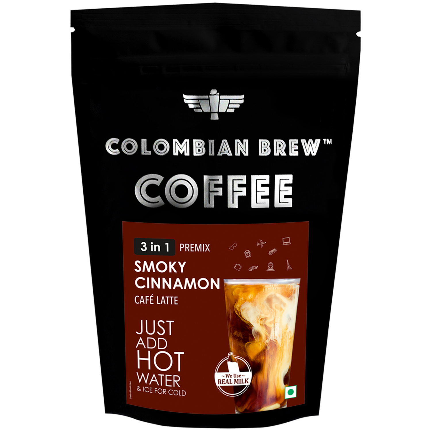 Colombian Brew Cinnamon Café Latte, Instant Coffee Powder Pre-mix (3 in 1) 1kg