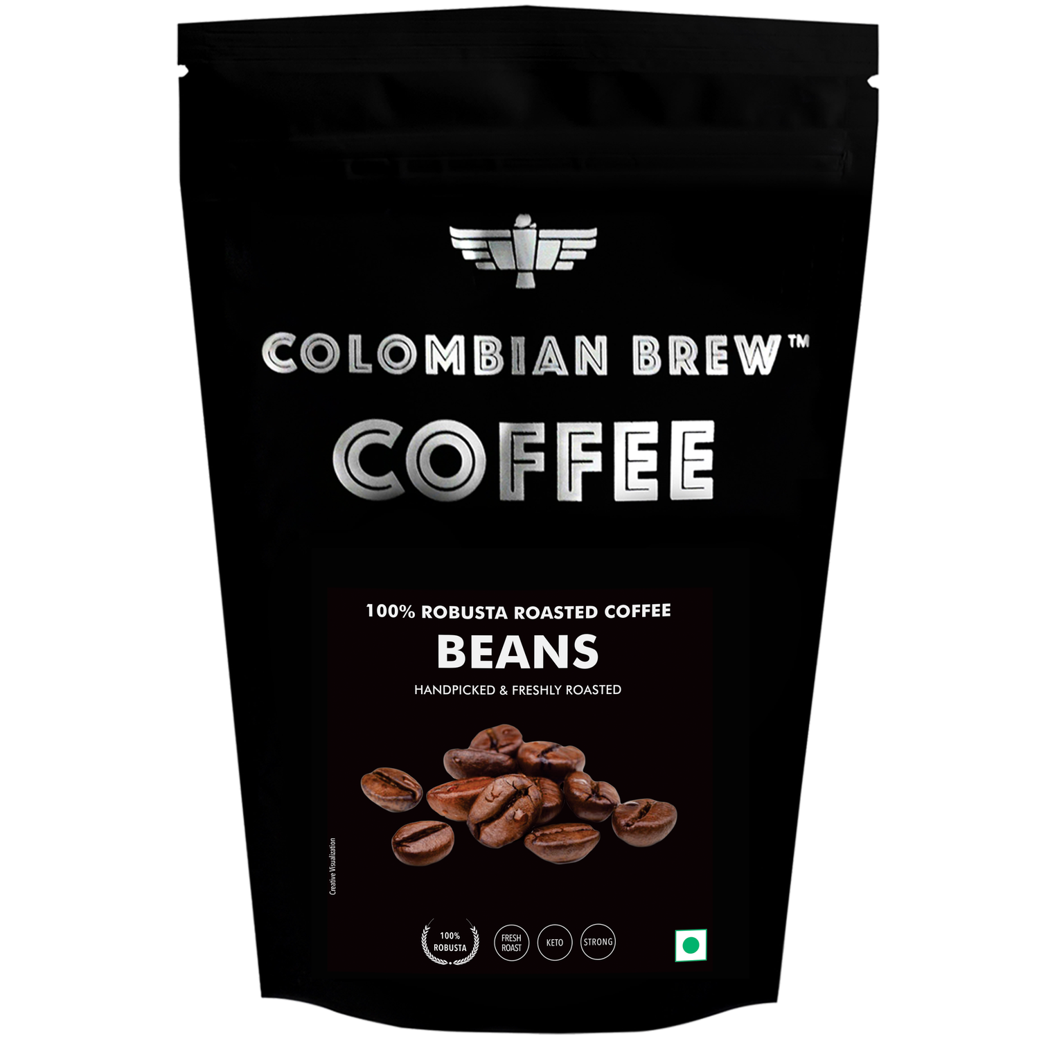 Colombian Brew 100% Robusta Roasted Coffee Beans 1kg