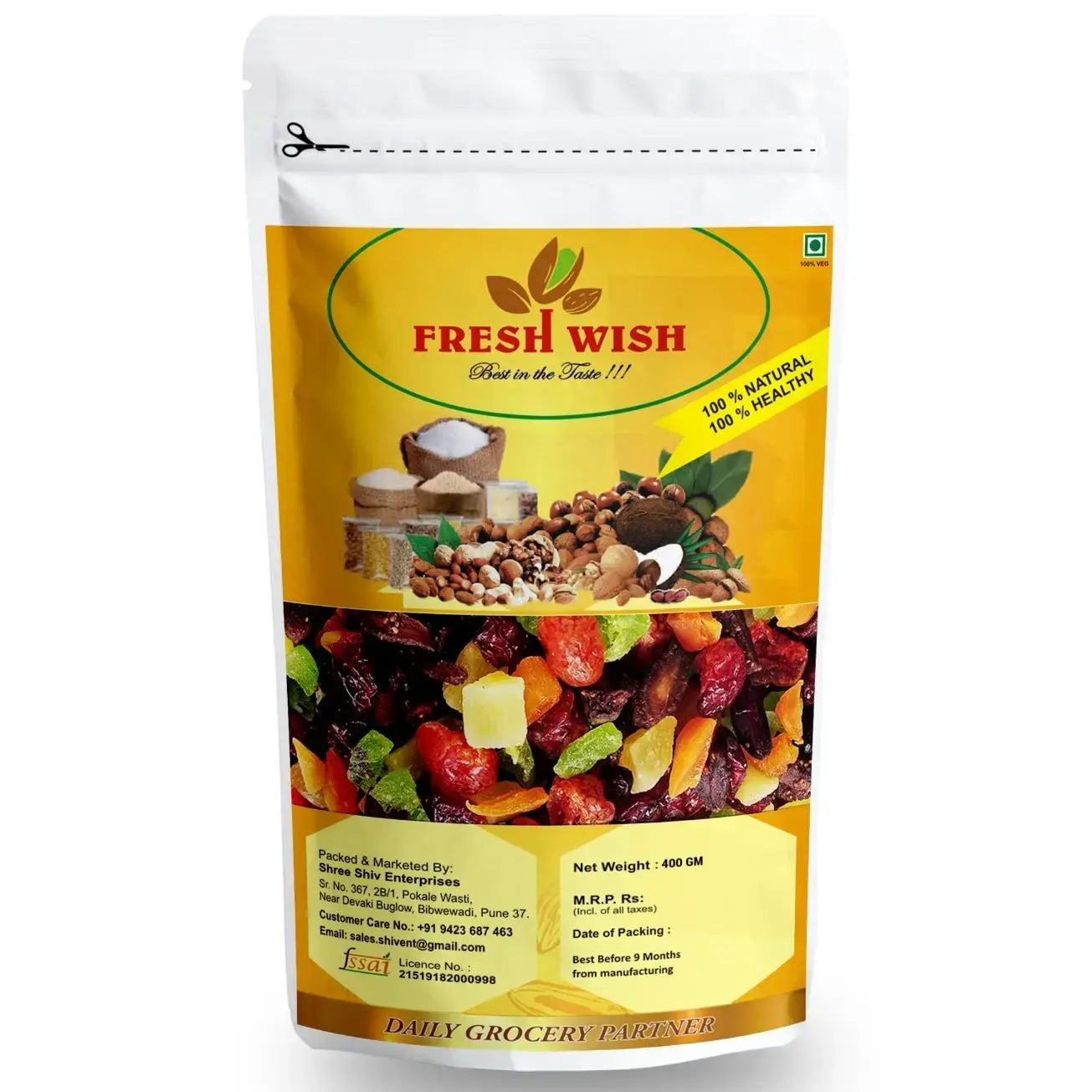 Fresh Wish Candied Dried Fruit Mix Dried Tropical Fruit Medley