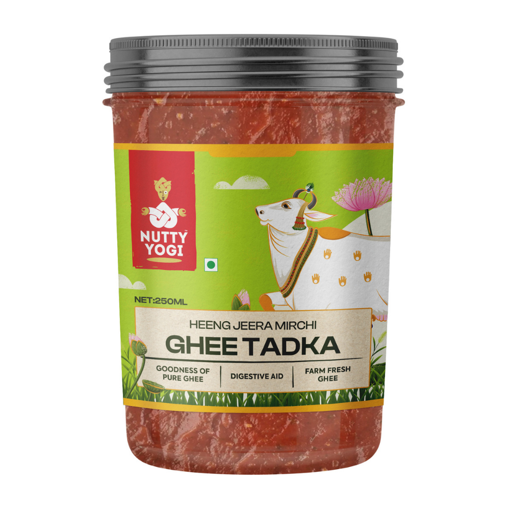 Nutty Yogi Heeng Jeera Mirchi Ghee Tadka 250 ml