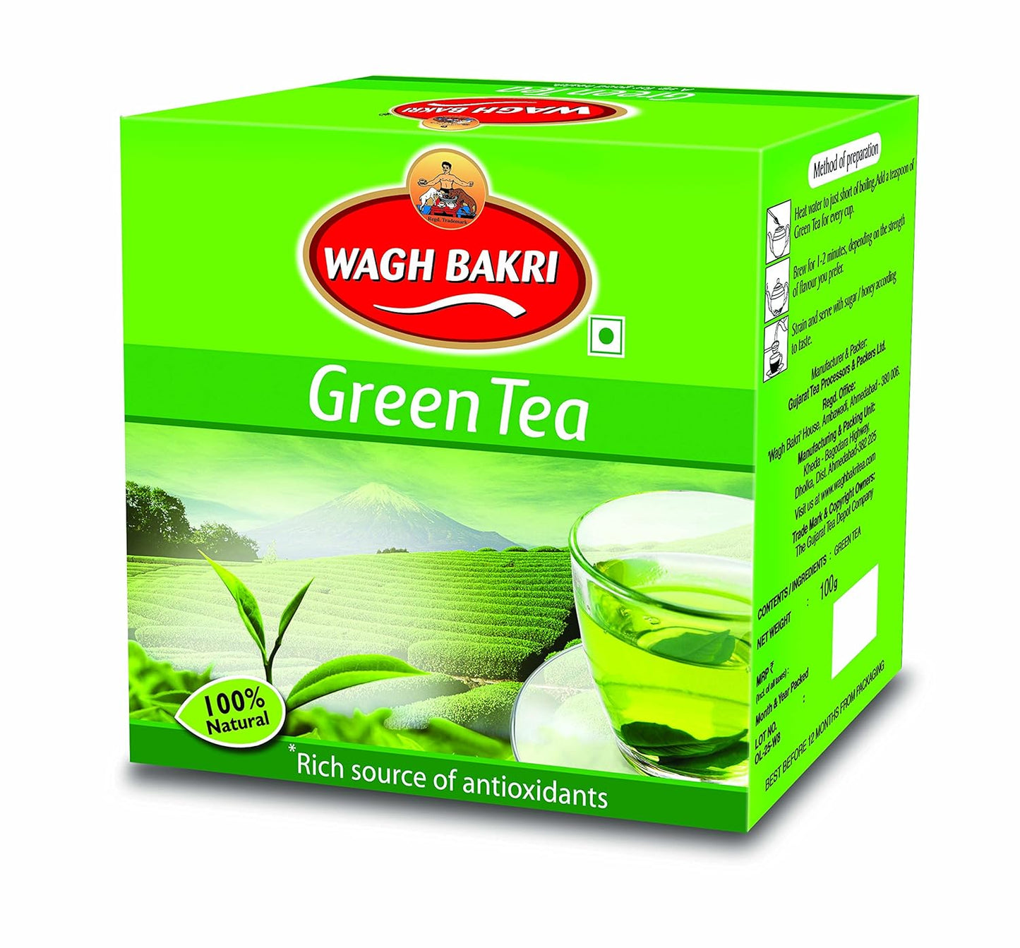 Wagh Bakri Green Tea Leaf - 100 gms