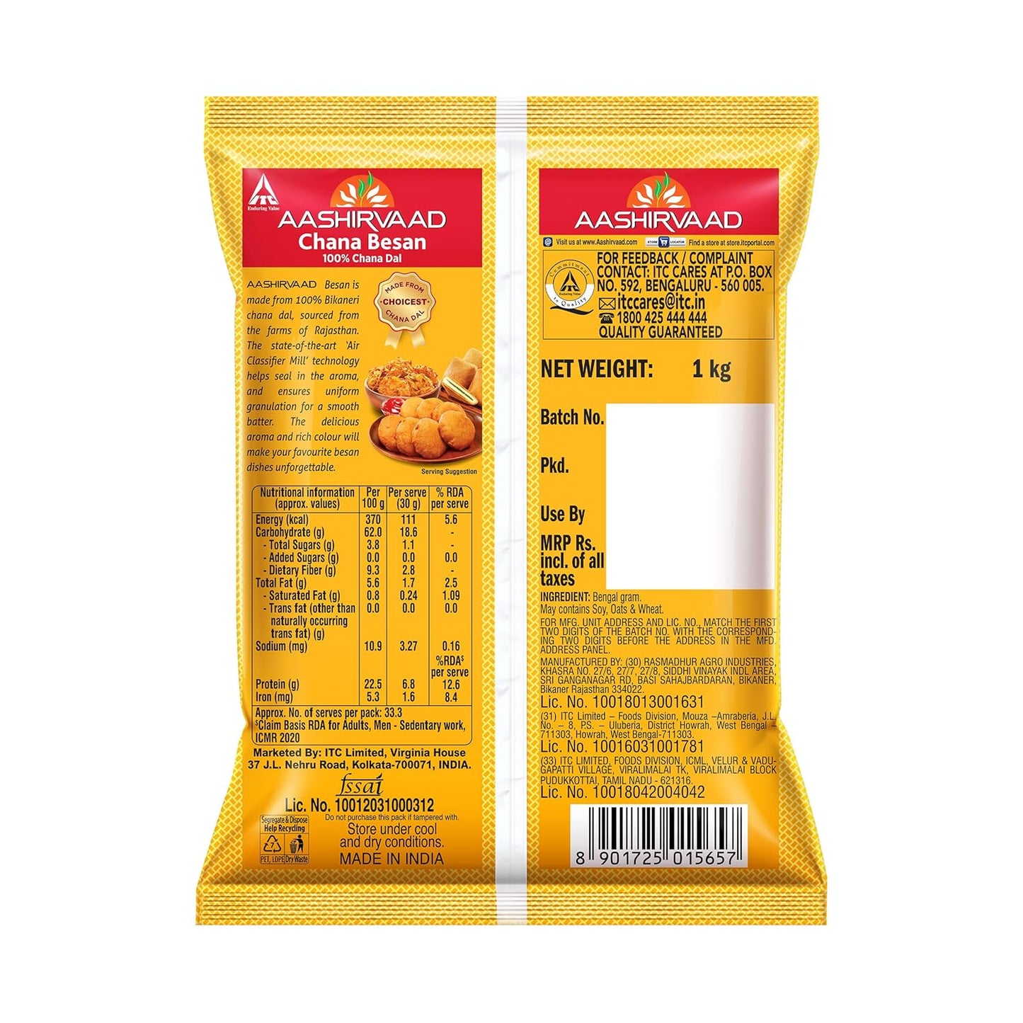 Aashirvaad Chana Besan - 1 Kg