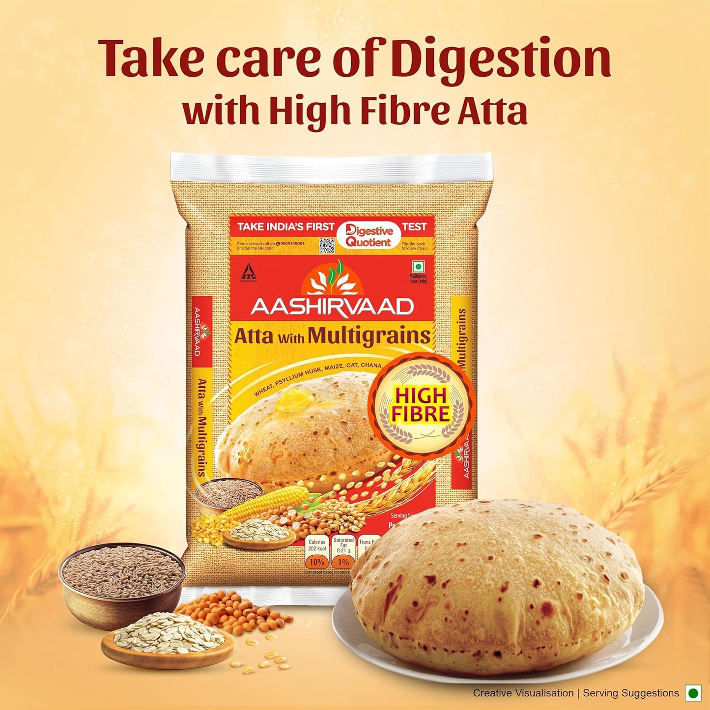 Aashirvaad Atta with Multigrains - 1 kg