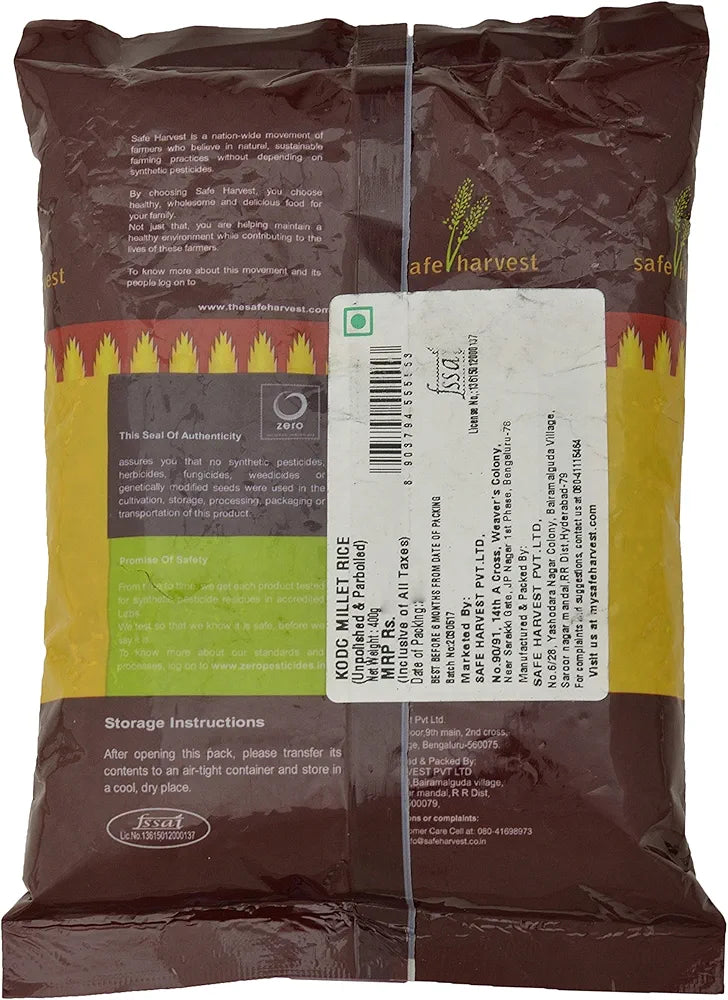 Safe Harvest Kado Millet Rice, 500g