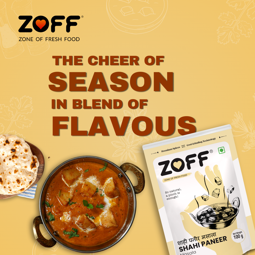 Zoff Shahi Paneer masala | Premium Zip Lock Pouch | Net weight - 100g