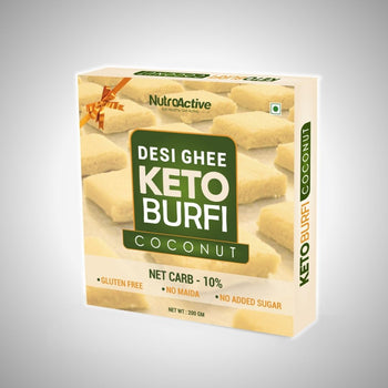 NutroActive Desi Ghee Keto Coconut Barfi- 200g