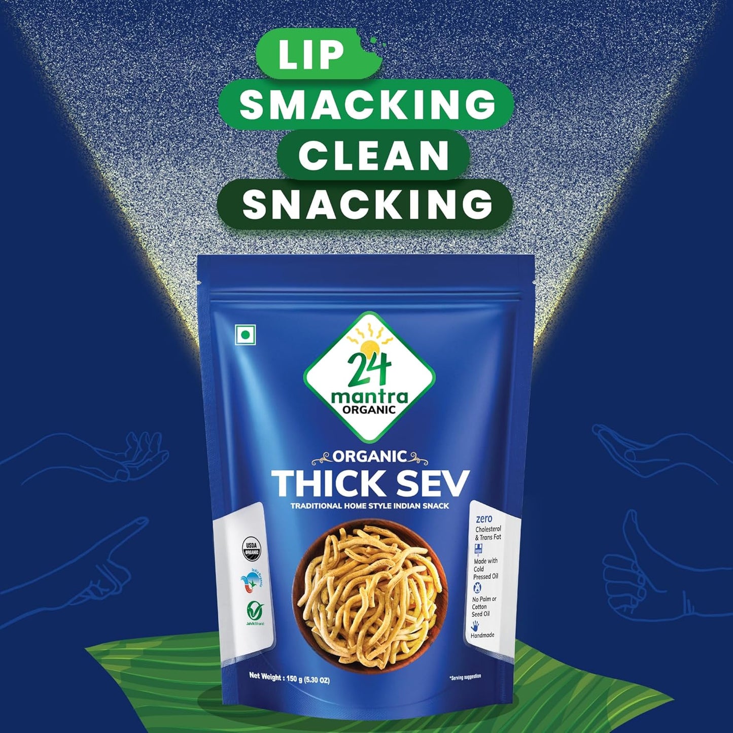 24 Mantra Organic Thick Sev  - 150 gms