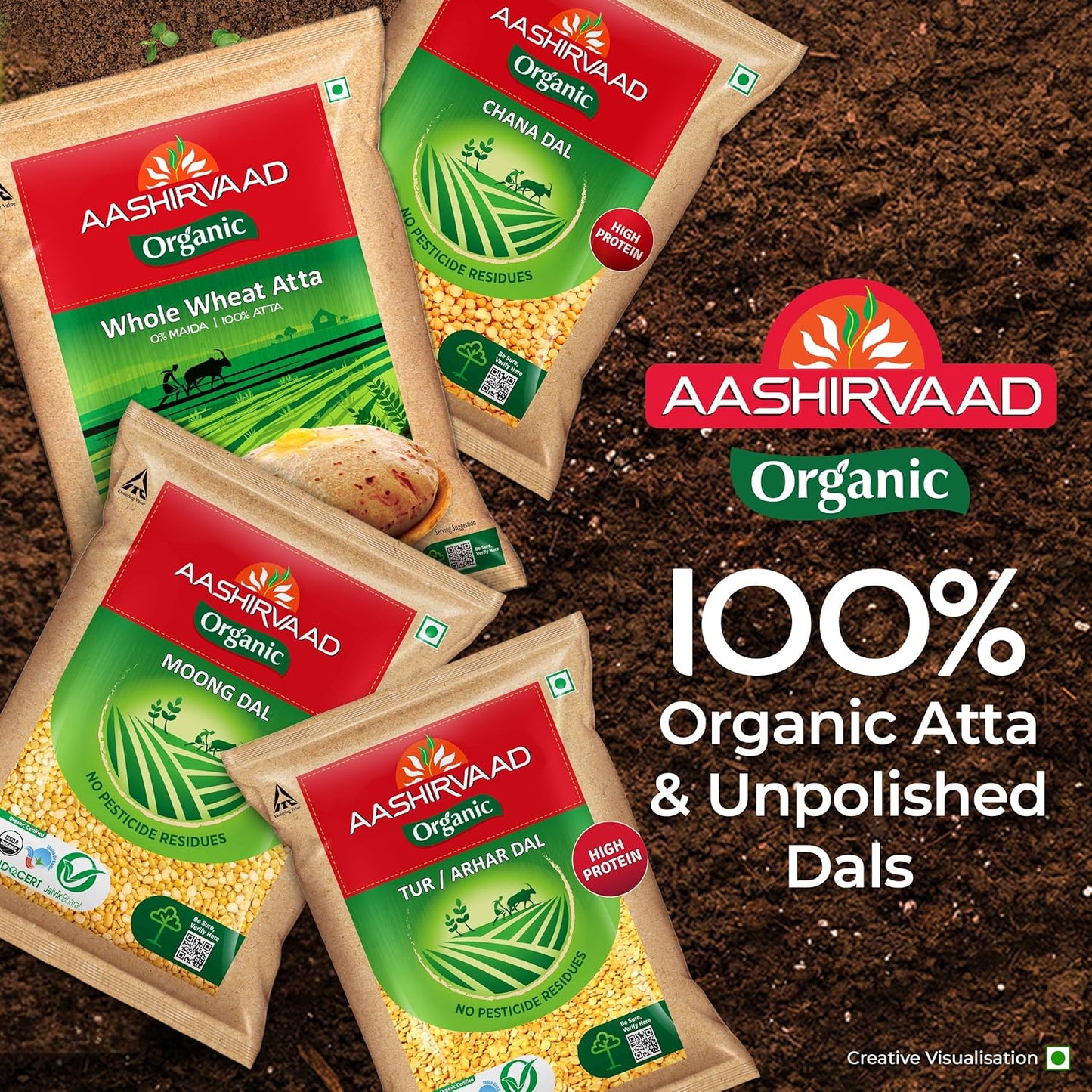 Aashirvaad Organic Moong Dal - 1 kg