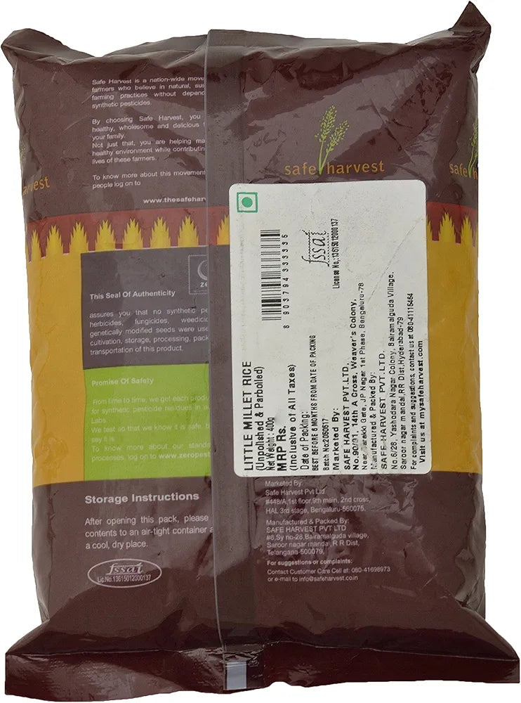 Safe Harvest Little Millet Rice, 500g