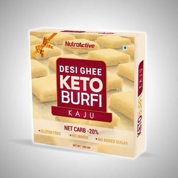 NutroActive Desi Ghee Keto Kaju Barfi - 200g